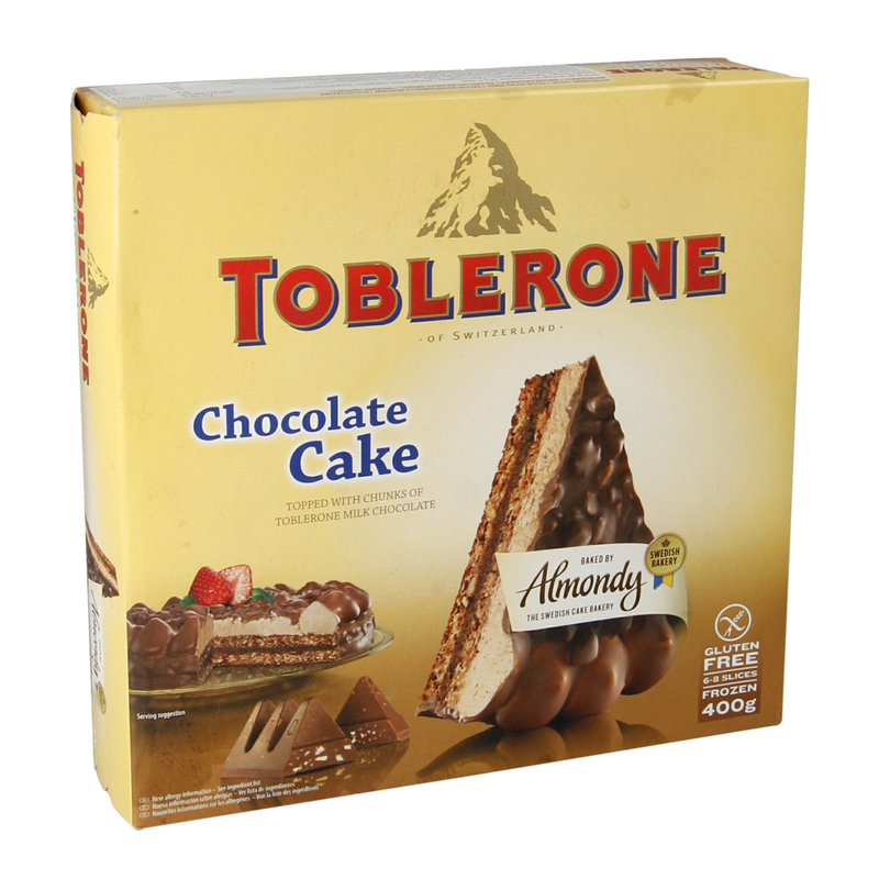 ALMONDY Chocolate Cake with piece of Toblerone