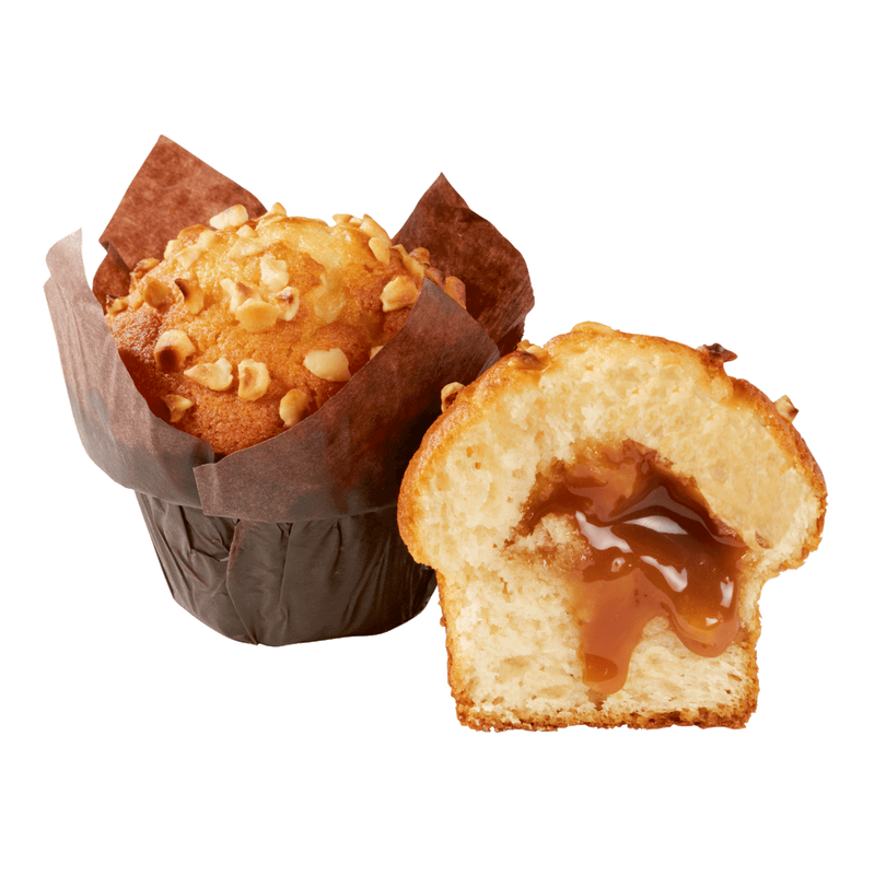 Caramel Filled muffin with Hazelnut Deco